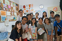 中大同學參觀流動兒童服務中心（李麗妍同學參加清華大學活動後提供）